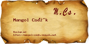 Mangol Csák névjegykártya